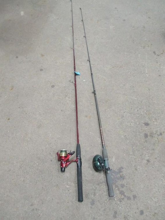 (2) Fishing poles with reels
