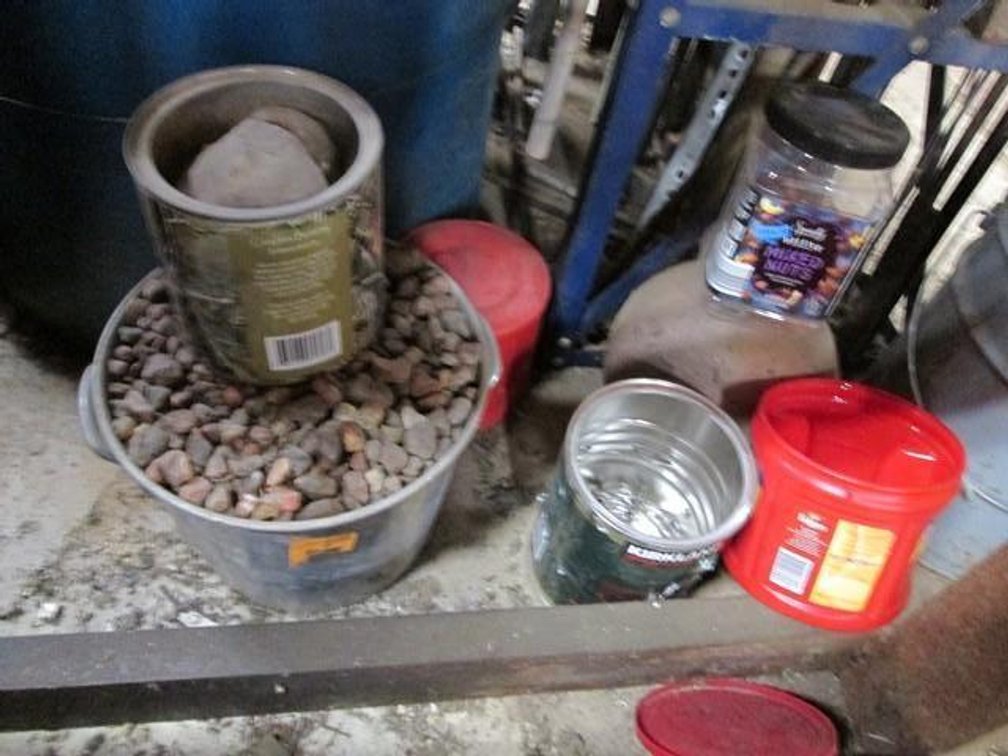 Large pail of rocks