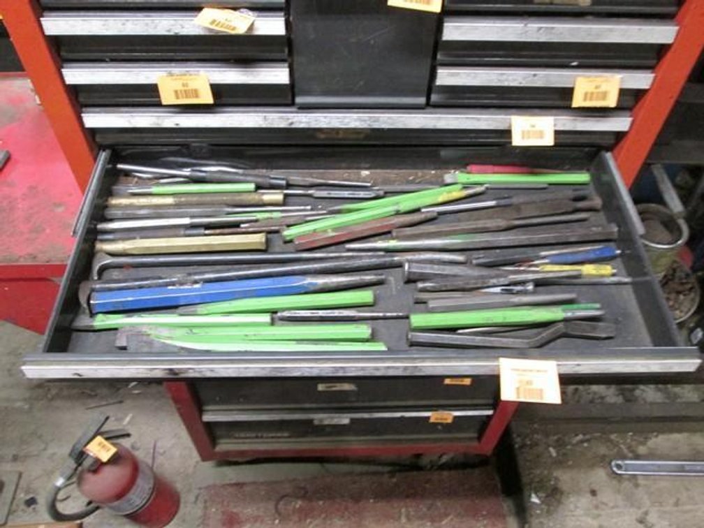 Drawer of chisels and punches
