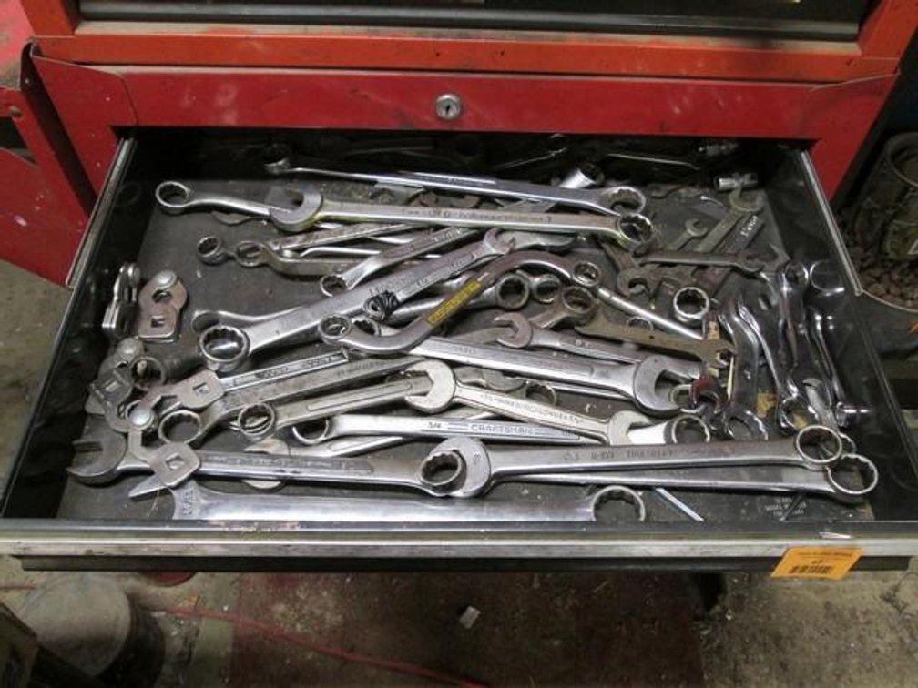 Drawer of SAE wrenches