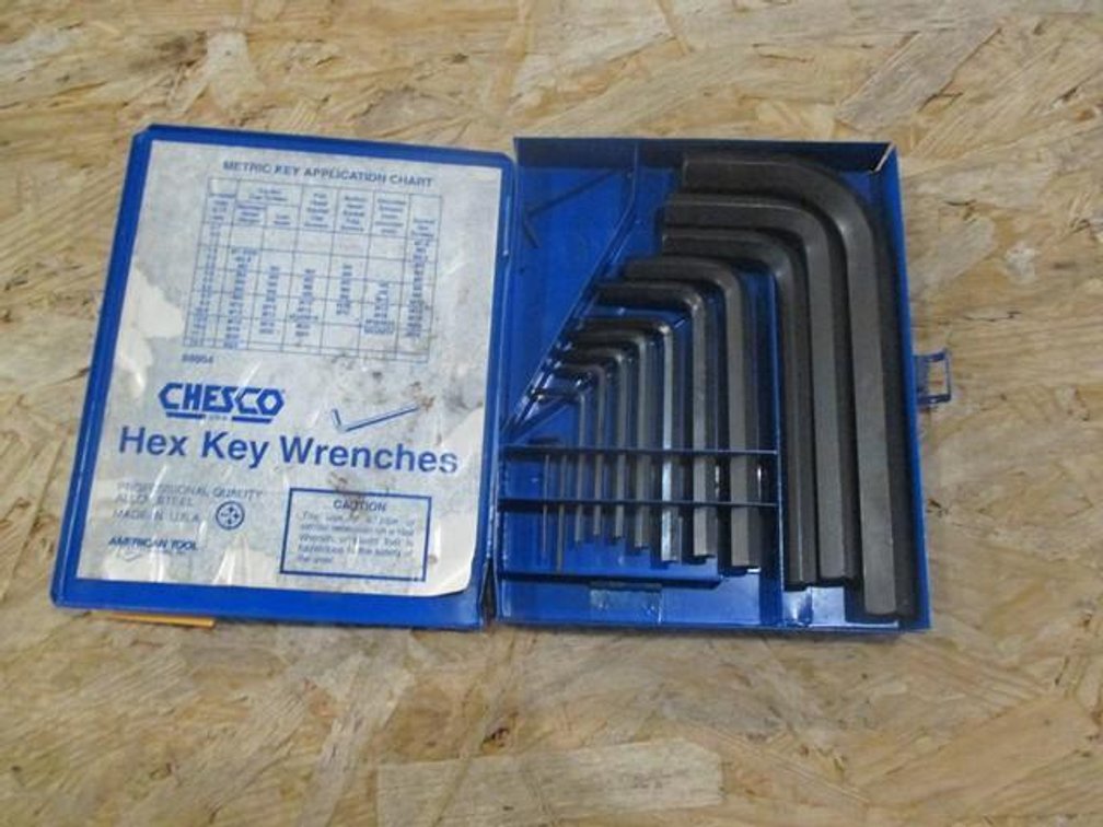 Chesco 15-piece metric short arm hex key set