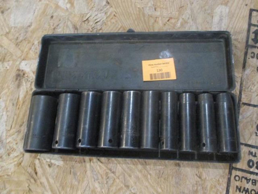 Pittsburgh 1/2" drive SAE deep impact socket set