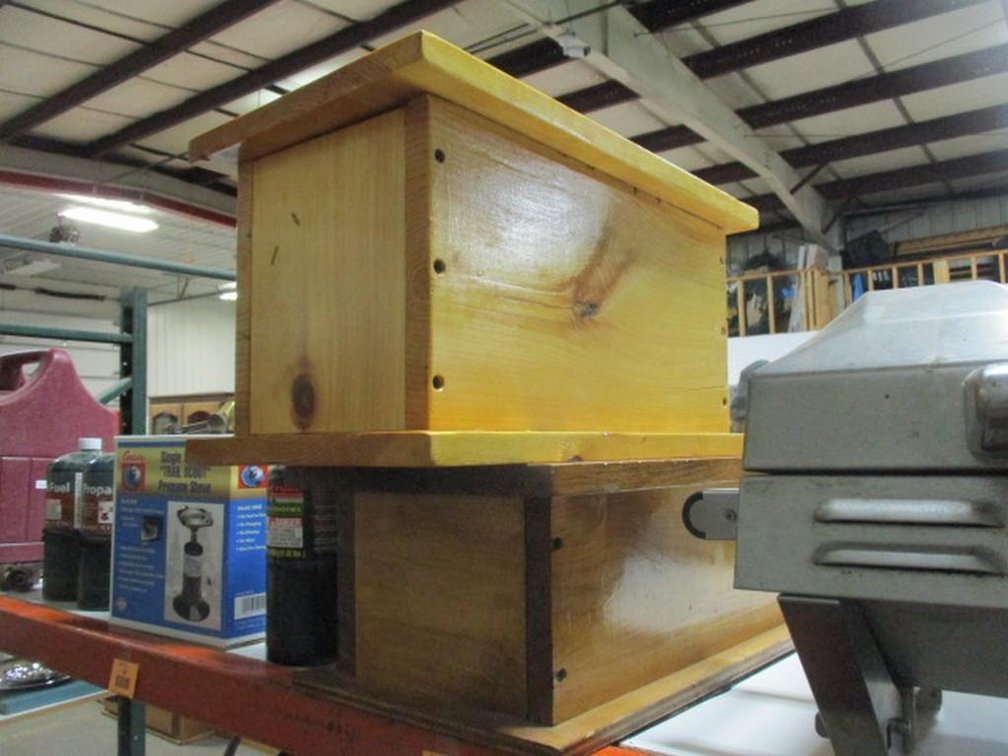 (2) Homemade wood boxes