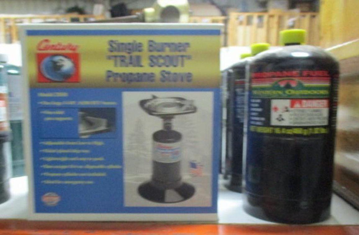 Century Single burner "Trail Scout" propane stove model 2058 with box