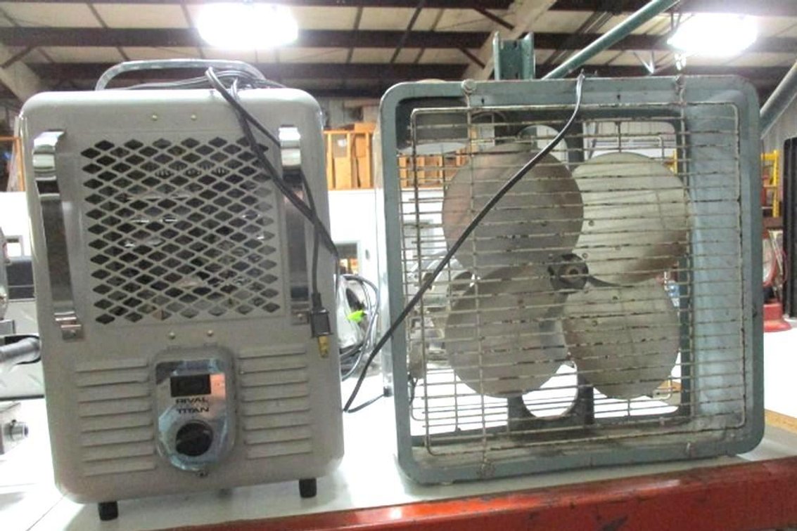 Rival Titan electric heater and box fan