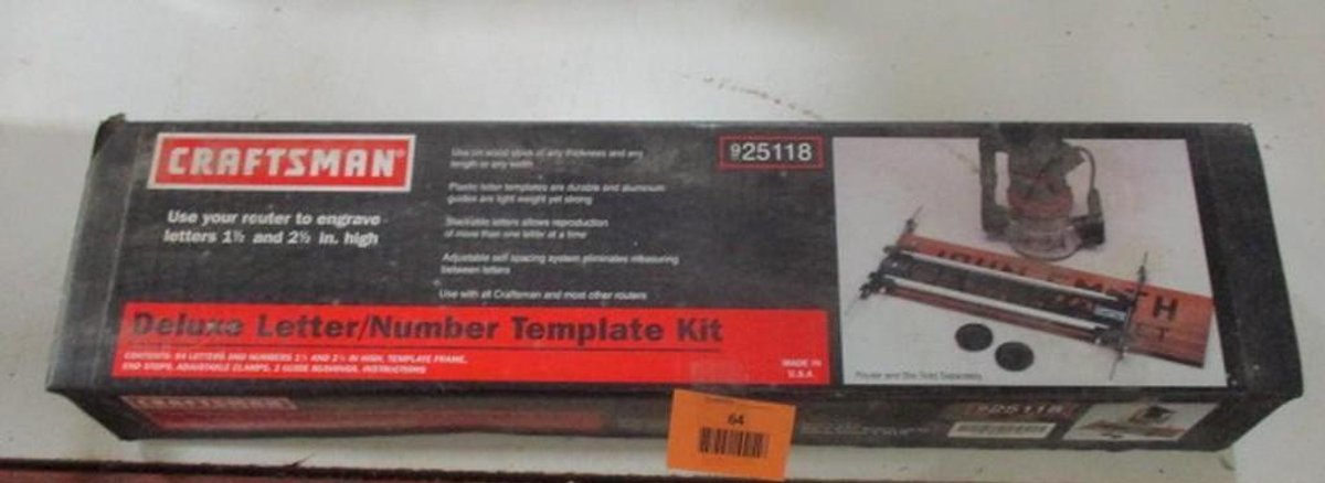 Sears Craftsman Deluxe Letter/Number template kit