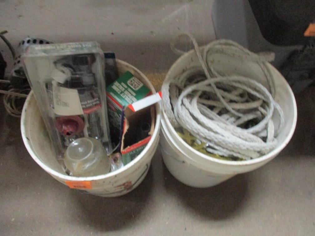 (2) Pails of assorted tools