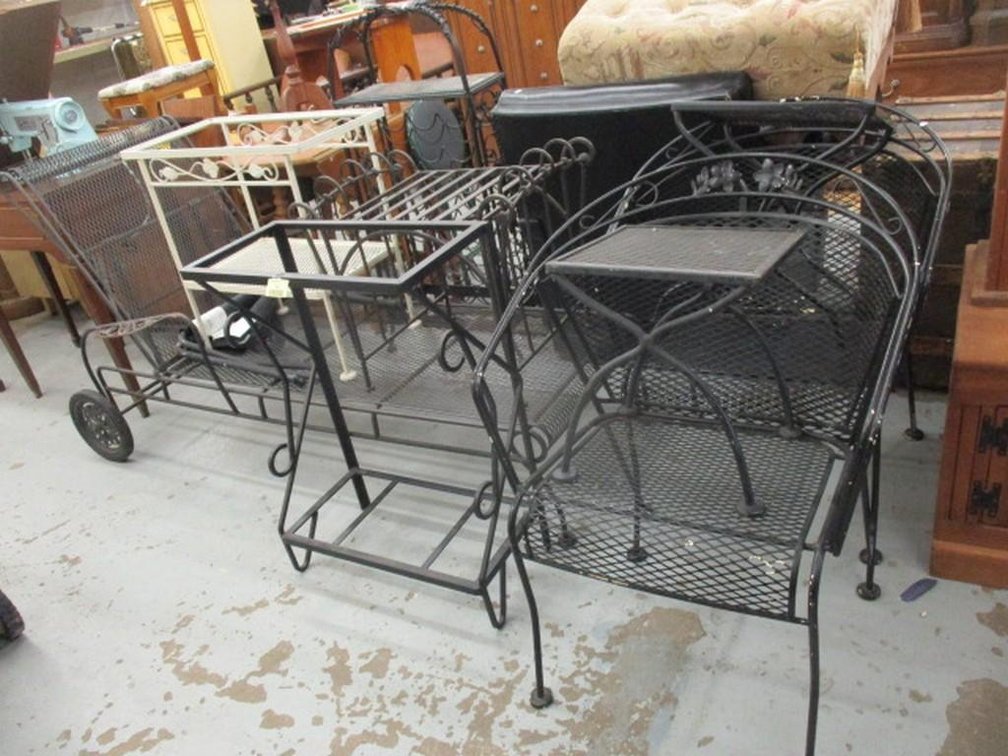 Metal patio furniture group