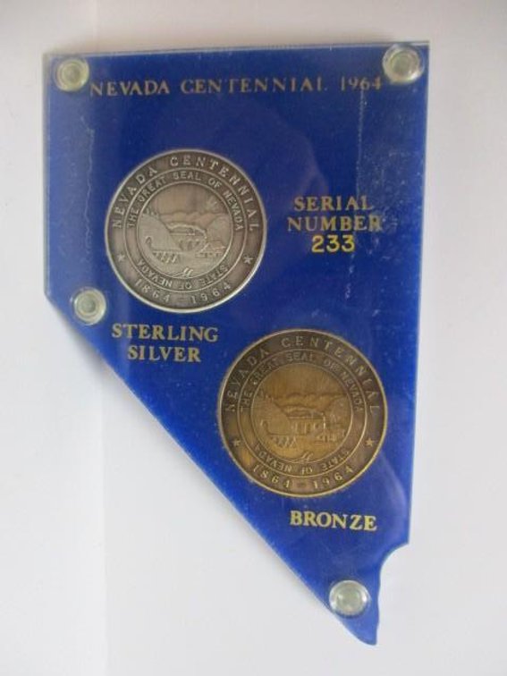 1964 Nevada Centennial service club 2-token set