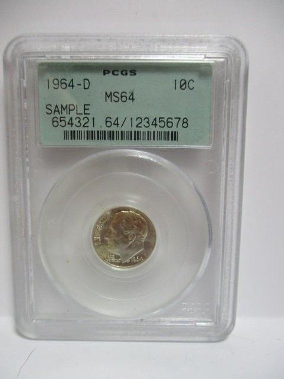 1964-D Roosevelt Dime MS64 sample