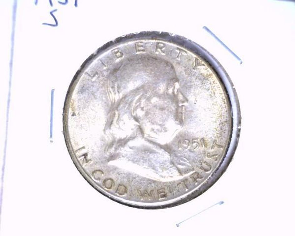 1951-S Franklin half dollar
