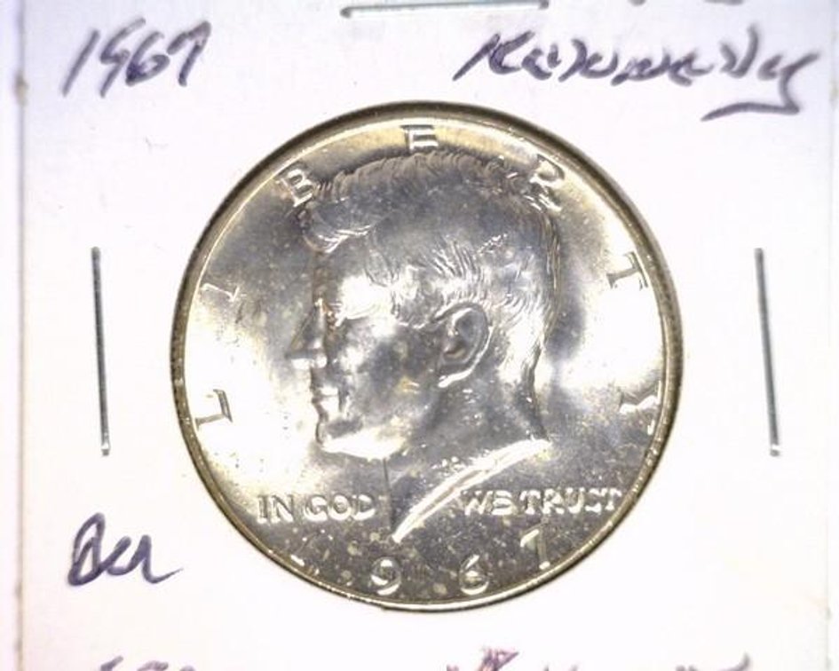 1967 Kennedy half dollar