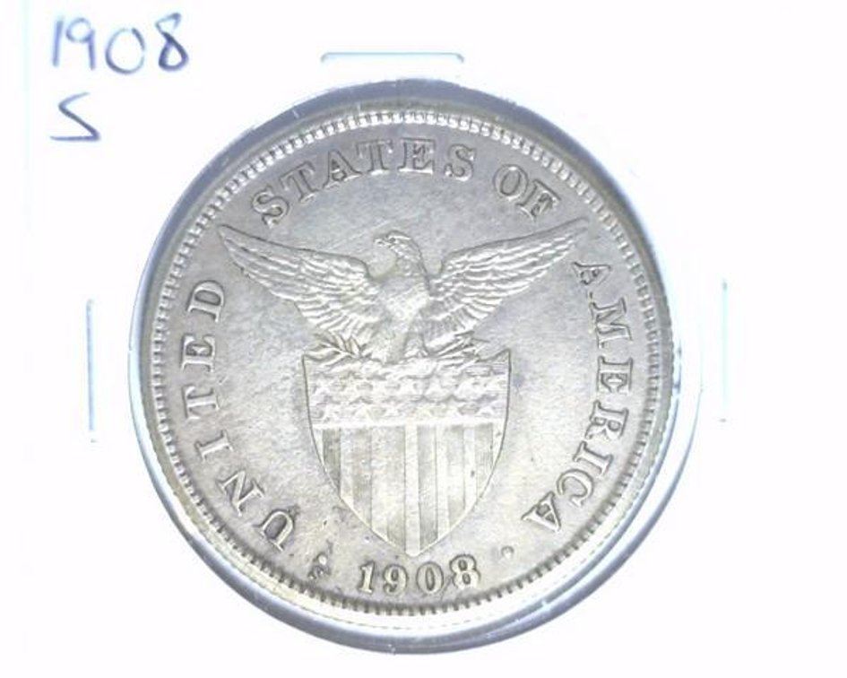 1908-S Philippines 1-Peso