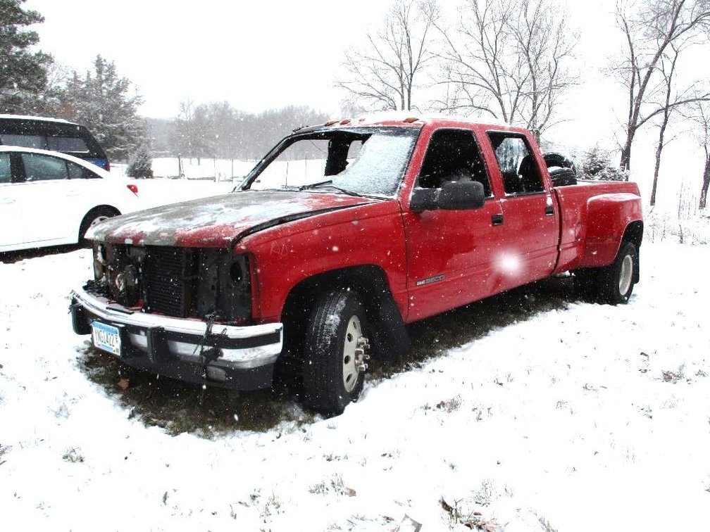 1992 GMC Sierra SLE crew cab truck (no key, burned)