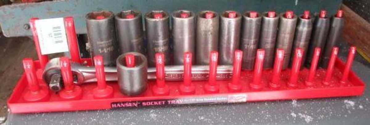 Set of Craftsman 1/2" drive impact sockets with ratchet
