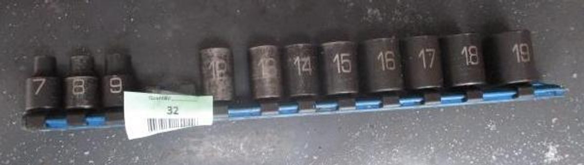 Set of Matco 3/8" drive metric impact sockets