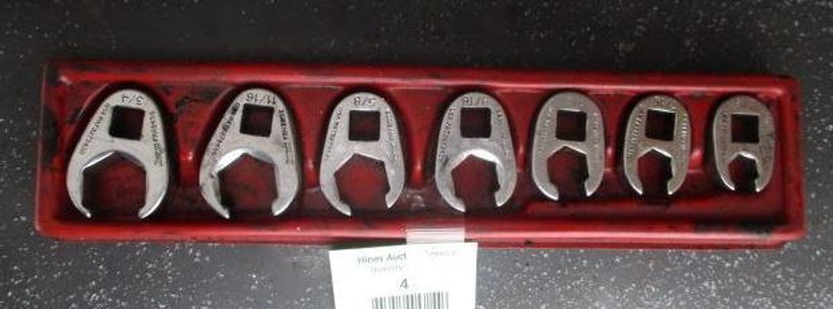 Set of Snap-On 3/8 drive SAE crowfoot wrenches