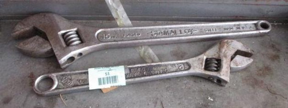 (2) Adjustable wrenches