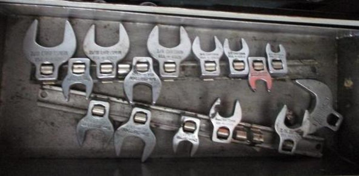 Set of Craftsman SAE & Metric 3/8" drive crowfoot wrenches