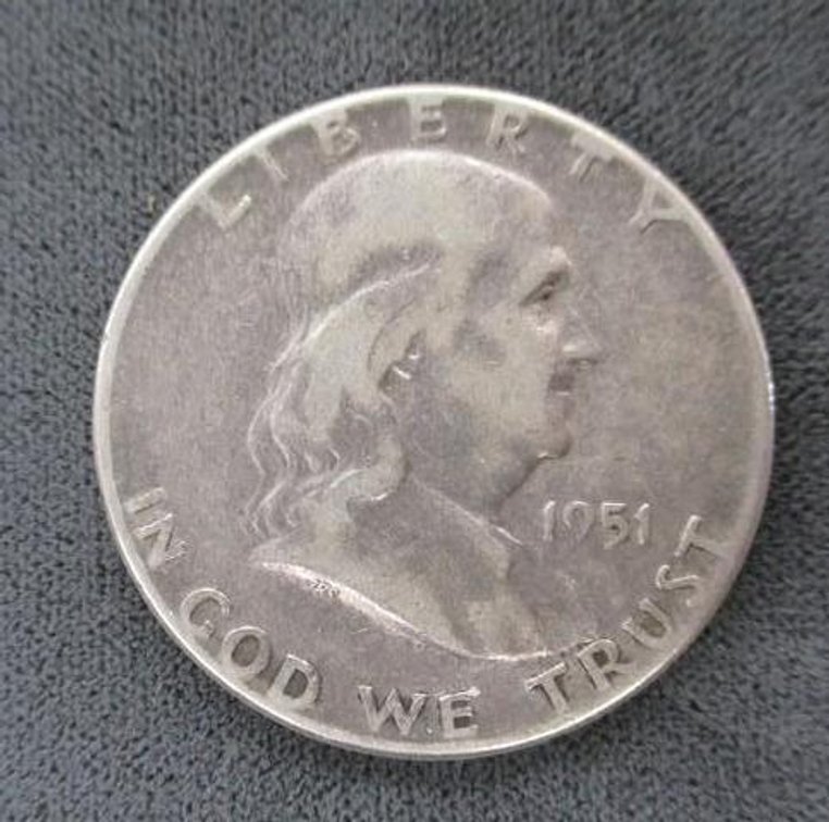1951-P Franklin half dollar