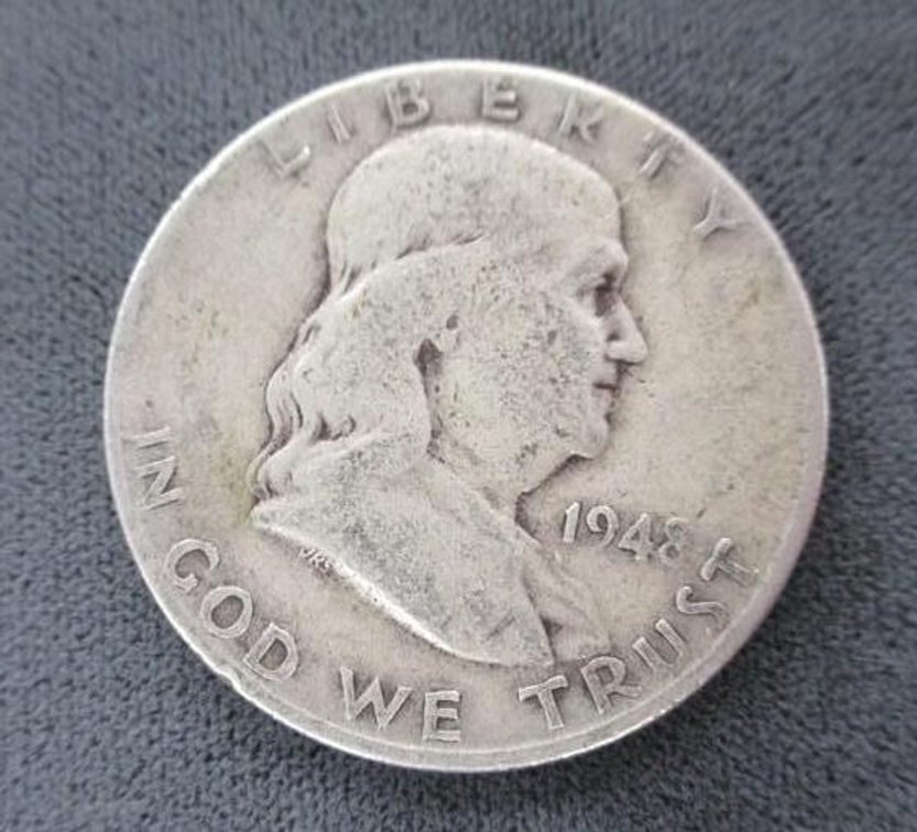 1948-D Franklin half dollar