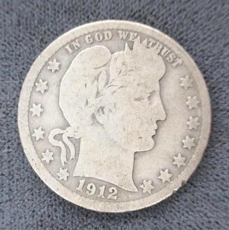 1912-S Barber quarter