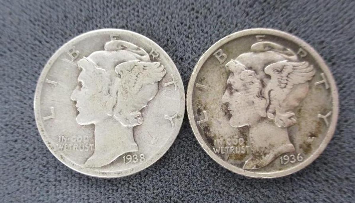 (2) Mercury dimes