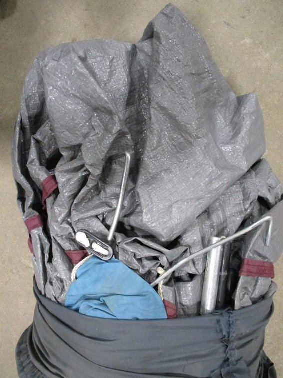 Plastic tent in bag