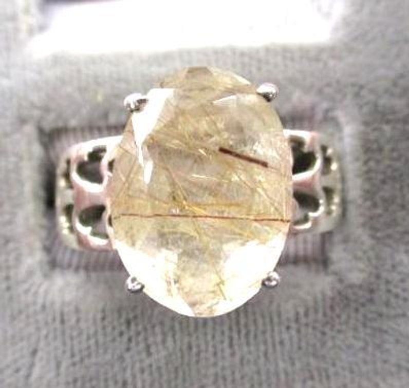 Sterling silver oval agate ring