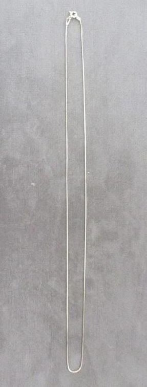 Sterling silver box link necklace