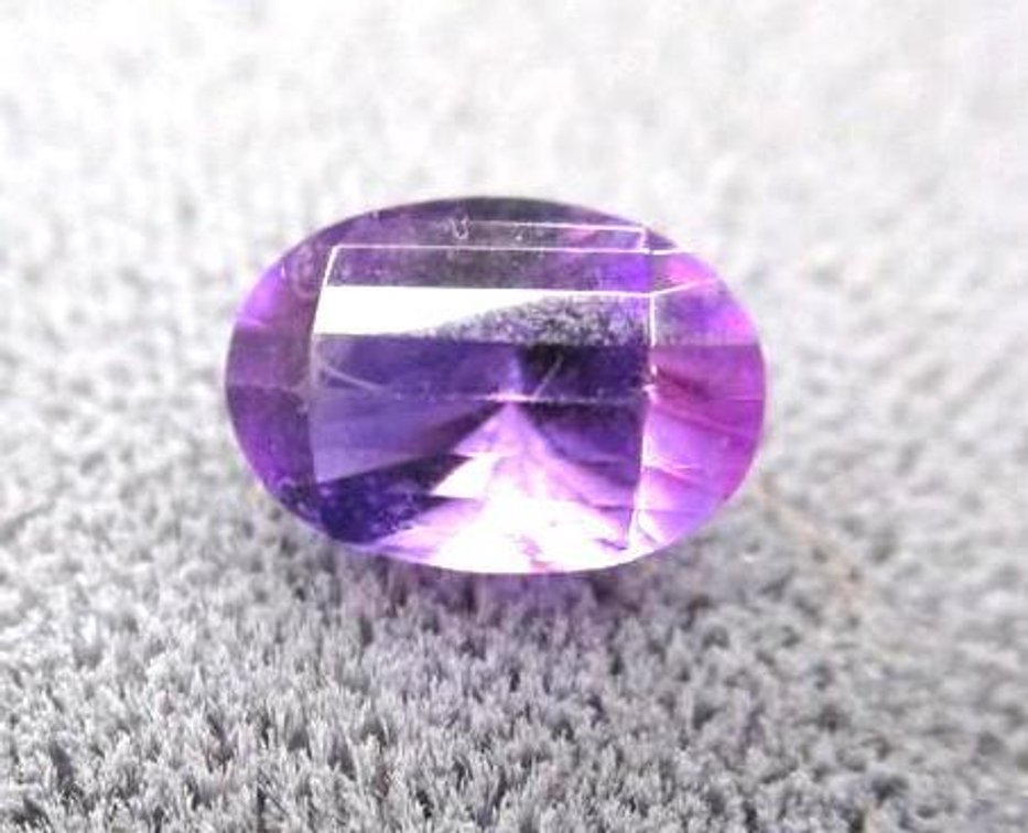 Precious oval purple amethyst stone