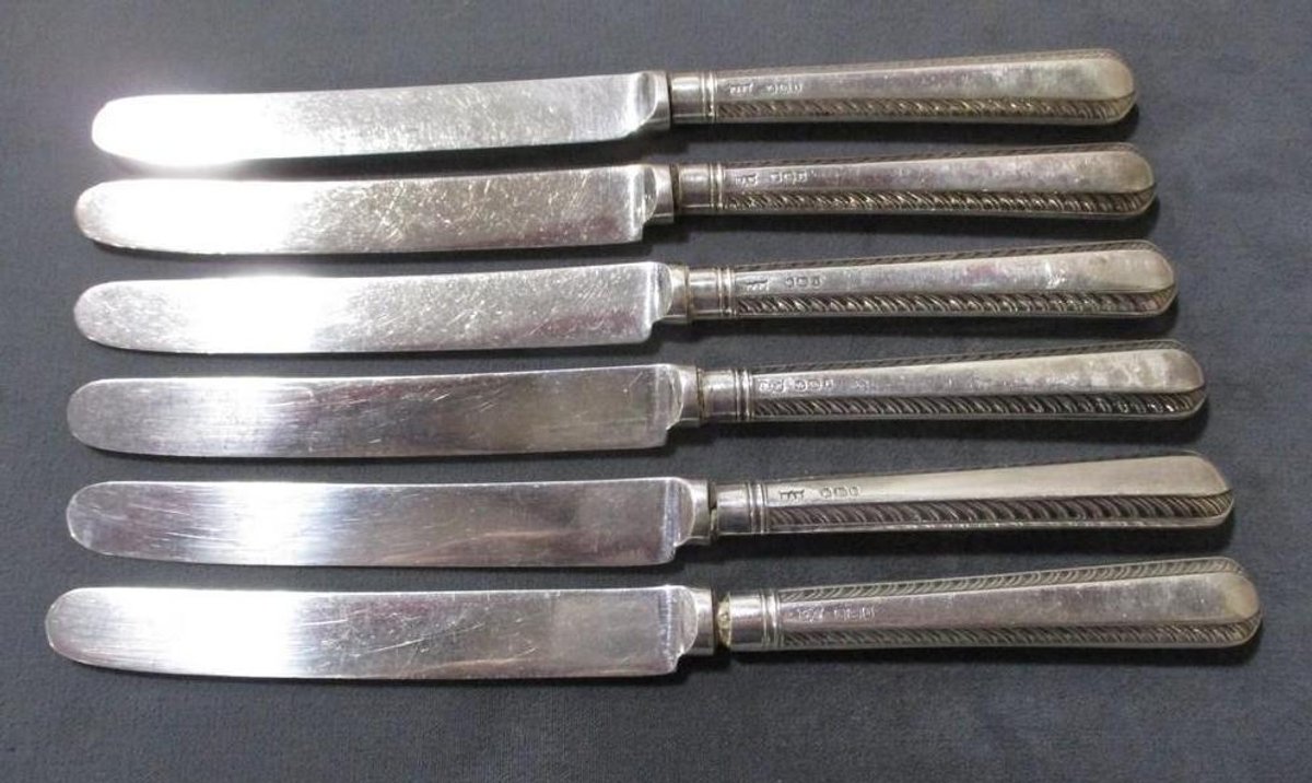 M&W Sterling hallmarked butter knives