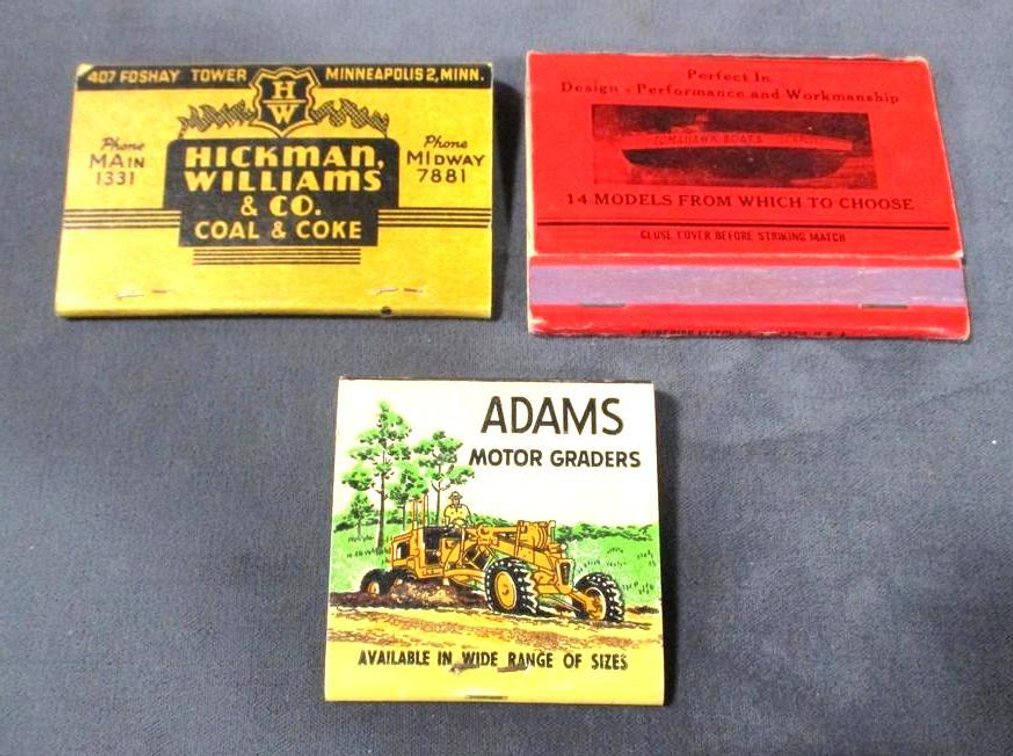 (3) Antique matchbooks