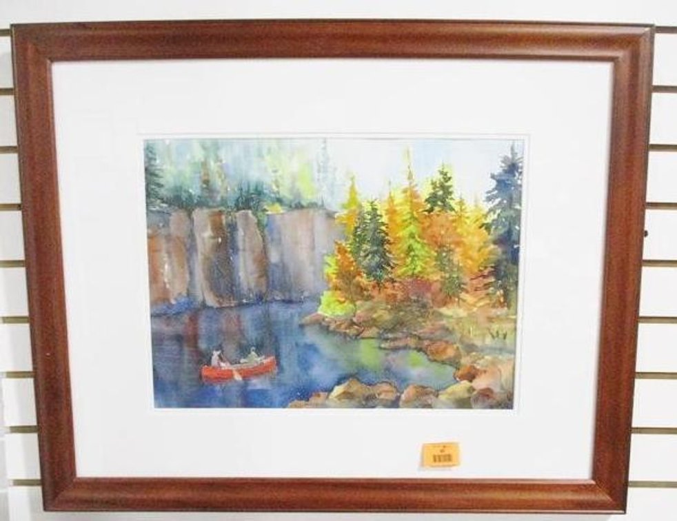 Barbara Neihart signed watercolor in frame