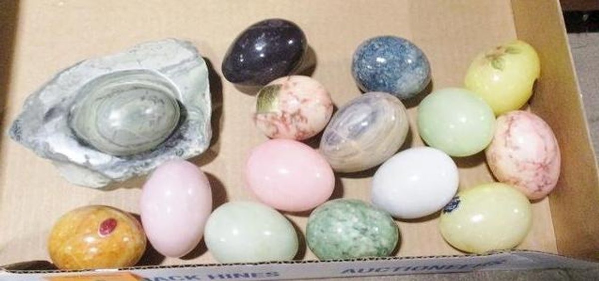 Group of stone eggs