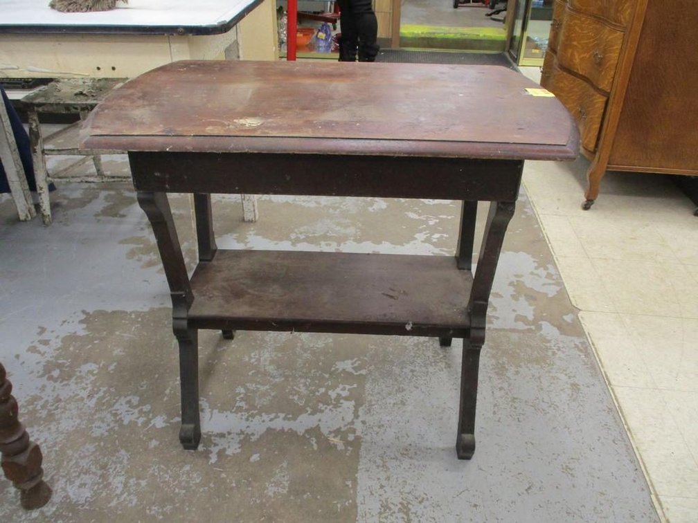 Antique solid wood hall table
