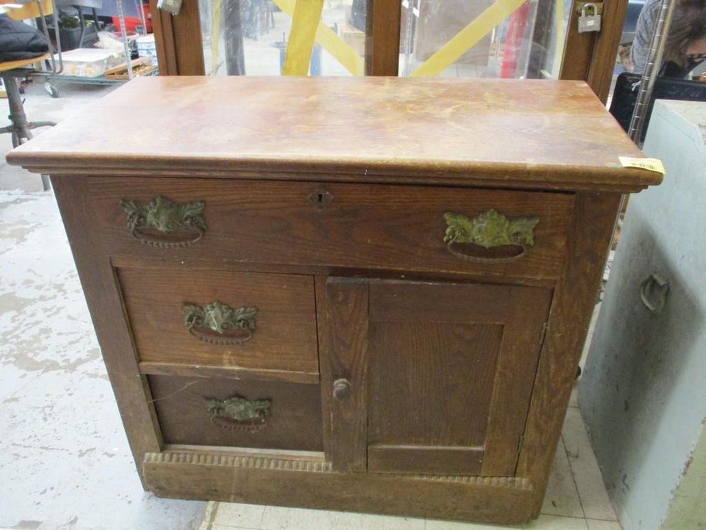 Antique oak commode dresser