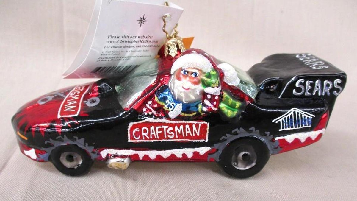 Radko Sears Craftsman glass car ornament