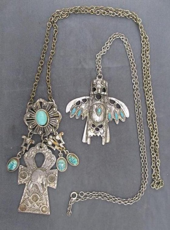 (2) Turquoise accent necklaces