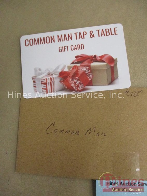 $50 Gift certificate for Common Man