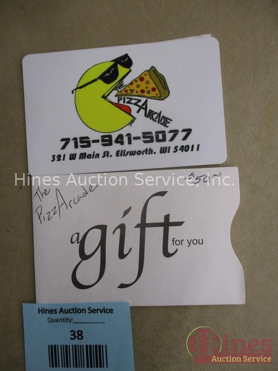 $50 Gift certificate for The PizzArcade