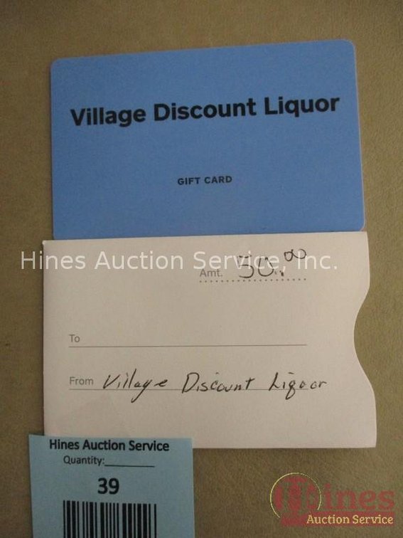 $50 Gift certificate for Village Discount Liquor