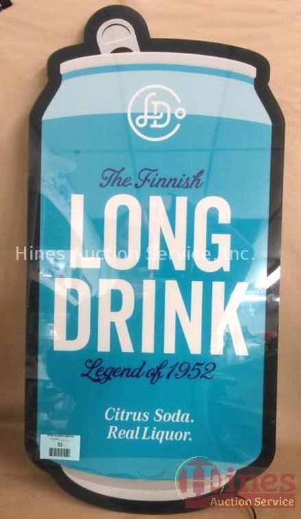 Long Drink lighted wall sign