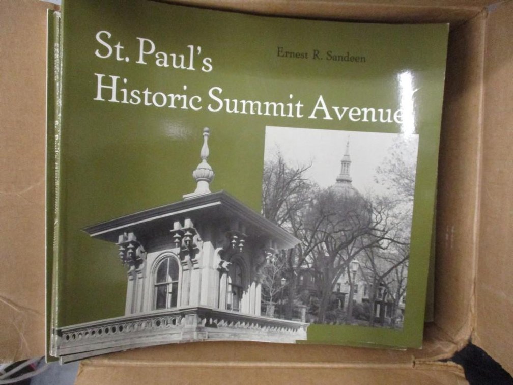Box of new "St. Paul's Historic Summit Avenue" books