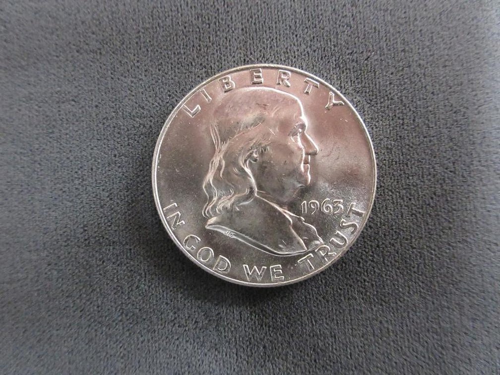 1963-D BU Franklin n half dollar
