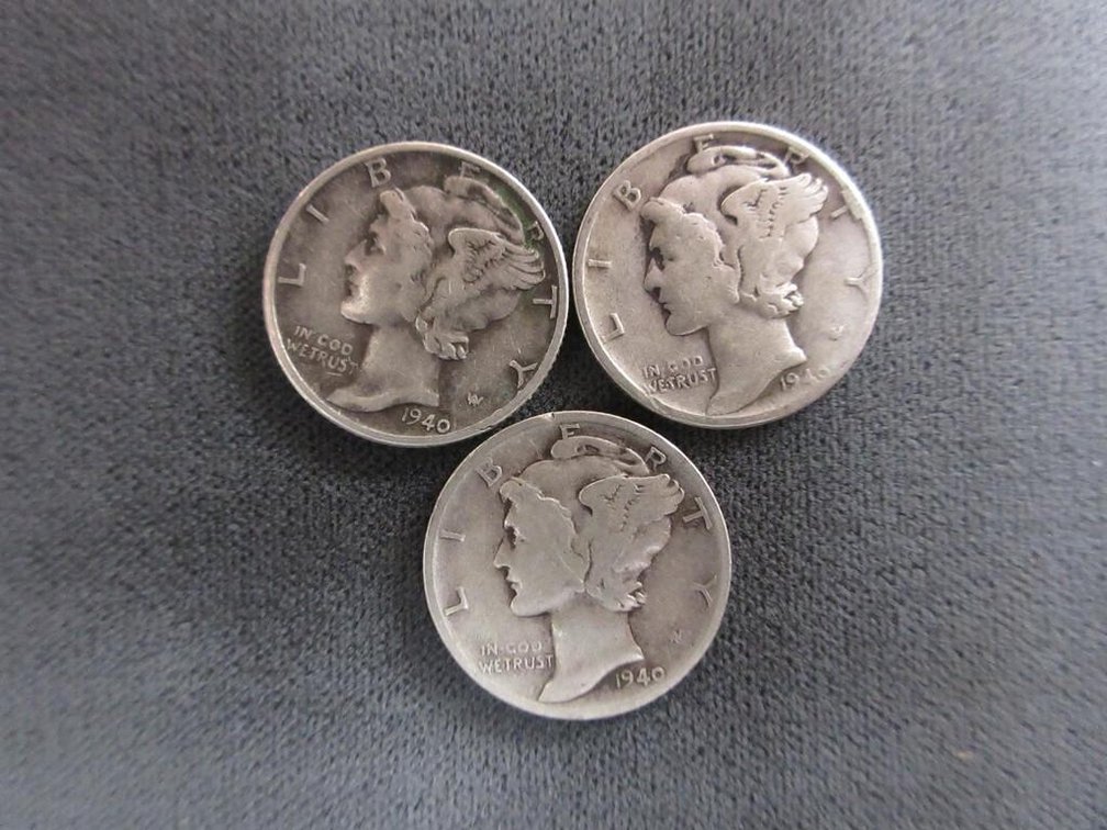 (3) Mercury dimes