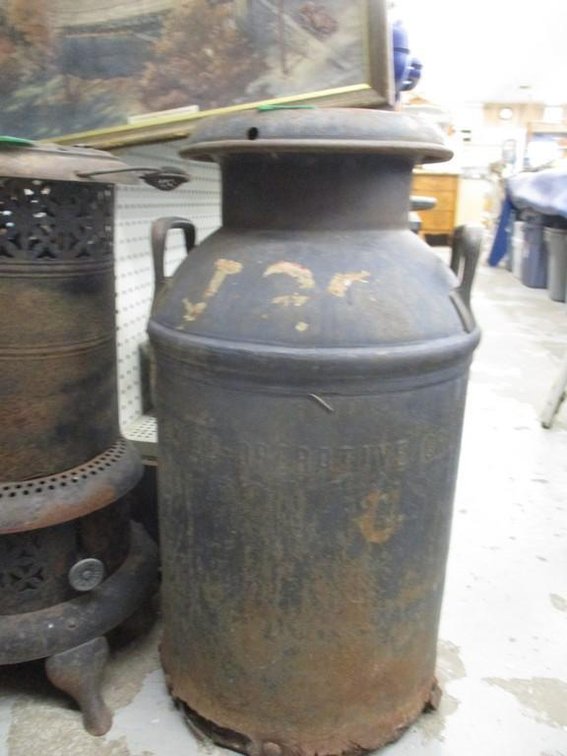 Barron Co-operative metal milk can