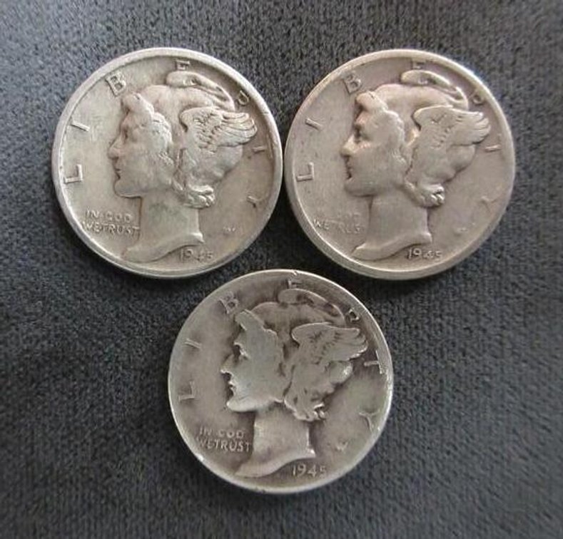(3) Mercury dimes