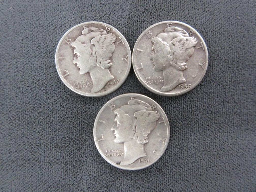 (3) Mercury dimes