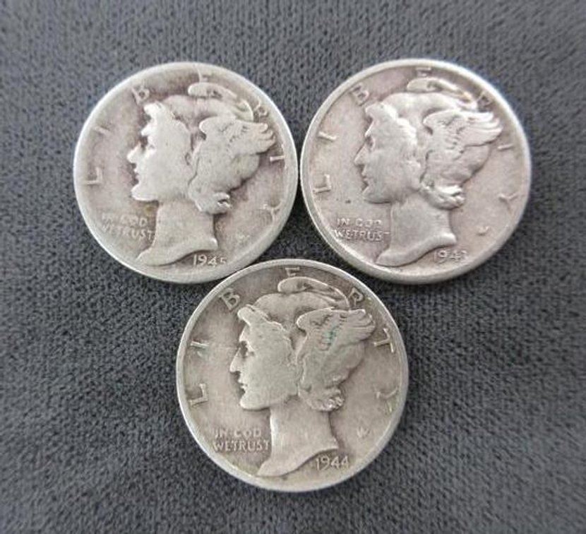 (3) Mercury dimes